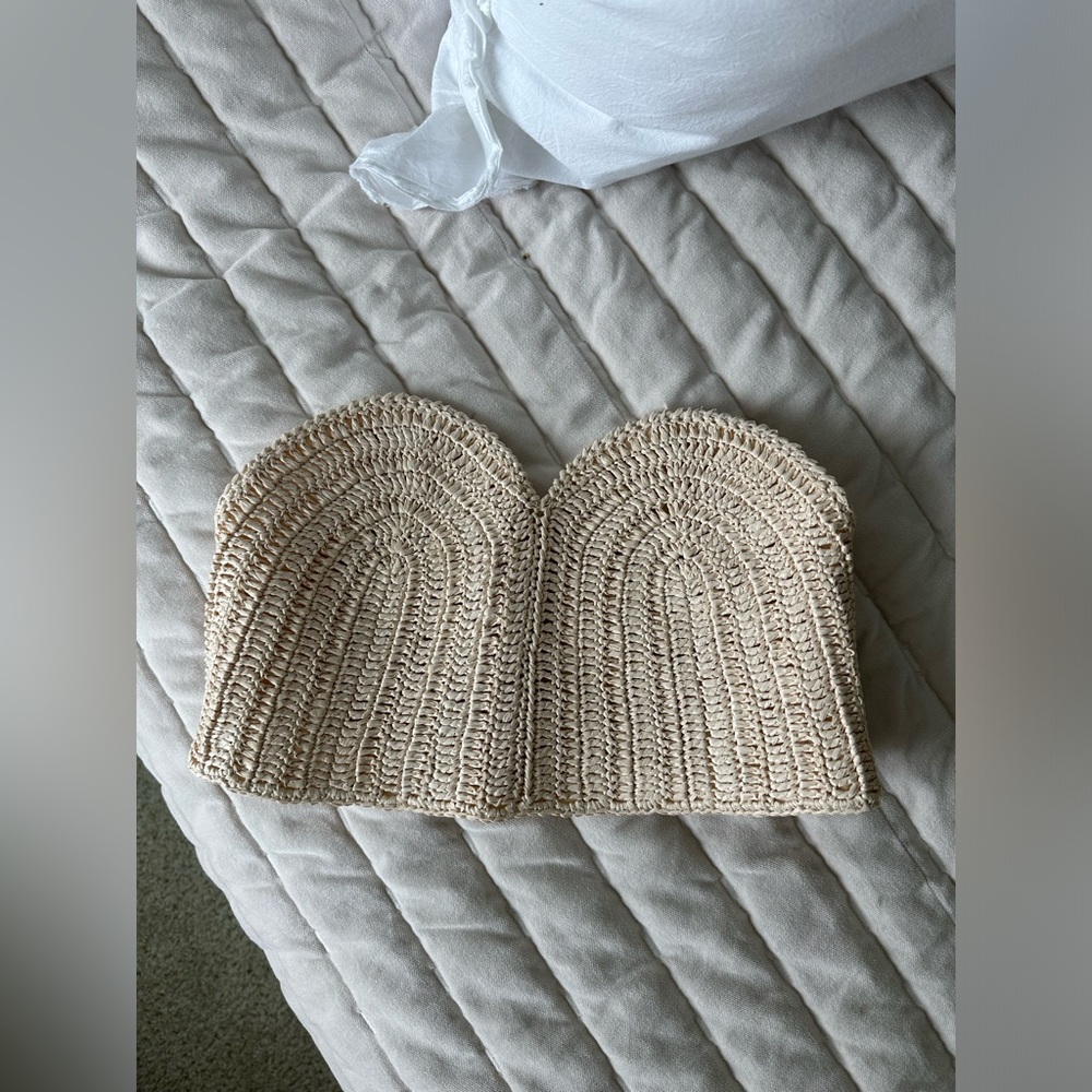 Beige Crochet Women Top